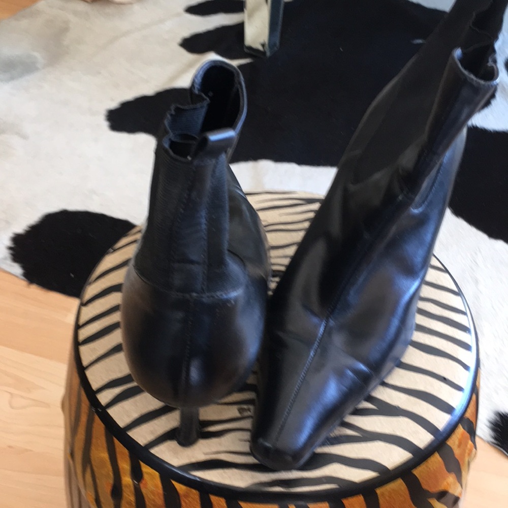 Black Leather Bootie